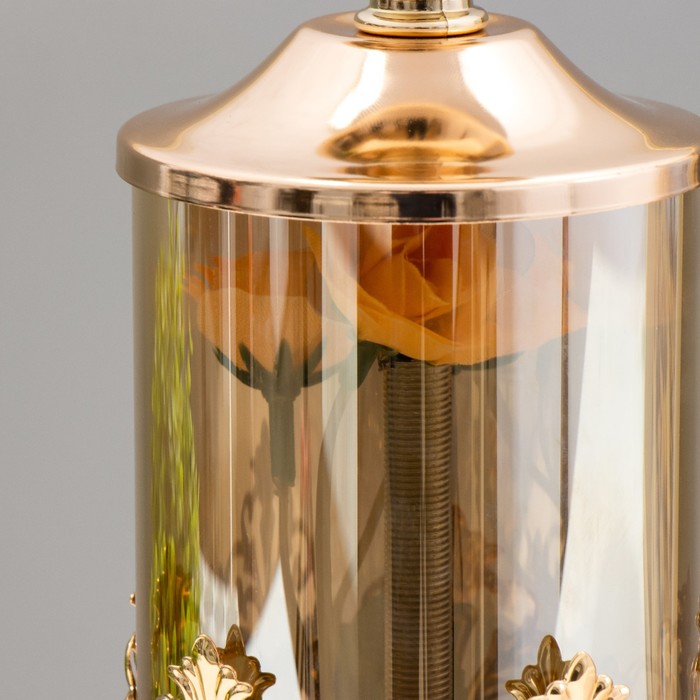 Лампа настольная с подсветкой "Женева" 1x60Вт E27 золото 25х25х45 см - фото 1907796051