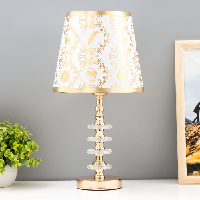 Лампа настольная «Бирма» 1×60 Вт E27 золото 21×21×40 см - Фото 1