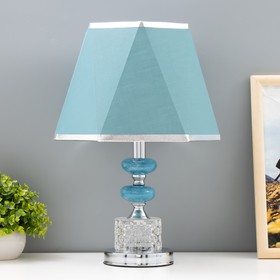 Лампа настольная с подсветкой "Топаз" 1x60Вт E27 синий 28х28х43 см