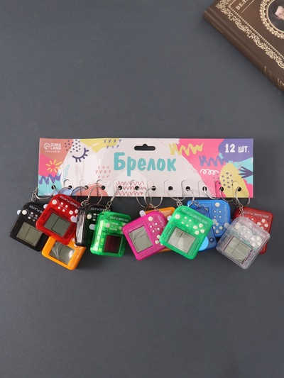 Брелок пластик на кольце "Электронная головоломка" МИКС 1,5х5х5,4 см