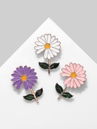 Брошь "Цветок" ромашка  (неделимая фас. 12шт, стик на шт),  цвет МИКС (12 шт) - фото 809044701