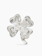 Брошь «Клевер» с бирюзой, цветная в серебре - Фото 3