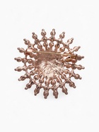 Брошь «Жемчужное сияние», белая в розовом золоте - Фото 2