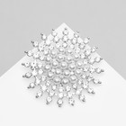 Брошь «Жемчужное сияние», цвет белый в серебре - Фото 1