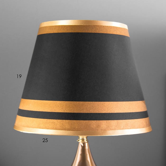 Настольная лампа "Лайма" Е27 40Вт черно-золотой 25х24х41 см RISALUX - фото 1907796166