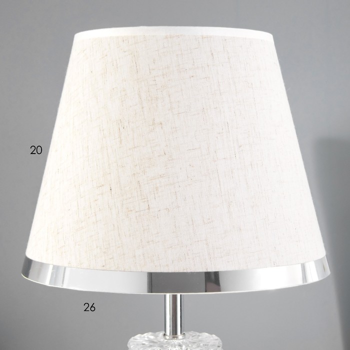 Настольная лампа "Лира" Е27 40Вт хром 25х24х41 см RISALUX - фото 1907796173
