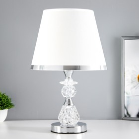 Настольная лампа "Латея" Е27 40Вт бело-хромовый 25х24х41 см
