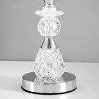 Настольная лампа «Латея» Е27 40 Вт бело-хромовый 25×24×41 см - Фото 4