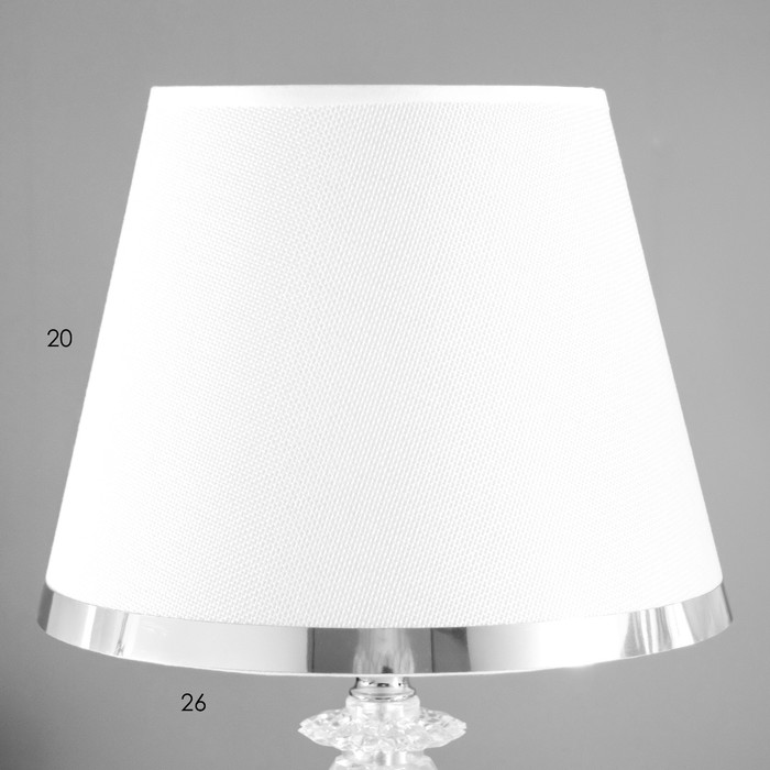 Настольная лампа "Латея" Е27 40Вт бело-хромовый 25х24х41 см - фото 1907796201