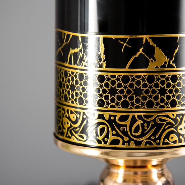 Настольная лампа "Леола" Е27 40Вт черно-золотой 24х24х45 см RISALUX - фото 1907796212