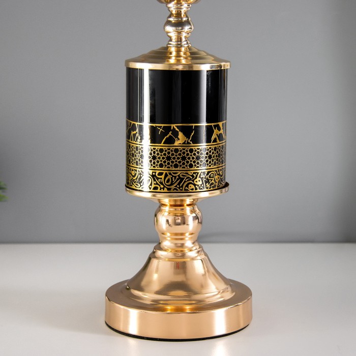 Настольная лампа "Леола" Е27 40Вт черно-золотой 24х24х45 см RISALUX - фото 1907796213