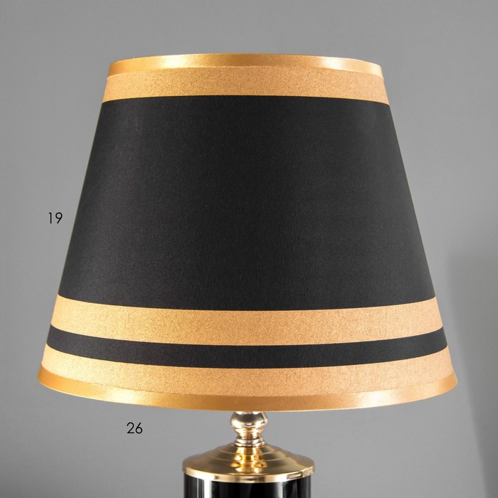 Настольная лампа "Леола" Е27 40Вт черно-золотой 24х24х45 см RISALUX - фото 1907796214