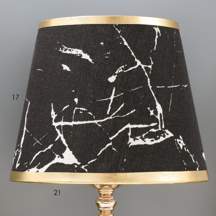 Настольная лампа "Люция" Е27 40Вт черно-золотой 21х21х36 см RISALUX - фото 1907796238