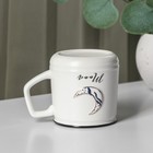 Кружка с крышкой и ложкой Moon, 350 мл, керамика, белая - Фото 5