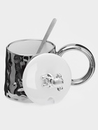 Кружка с ложкой «Стильный мишка», 320 мл, керамика, серебристая - Фото 4