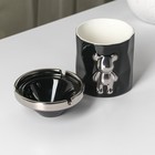 Пепельница керамическая «Стильный мишка», 9.7×10.3 см, цвет чёрный - Фото 2