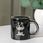 Кружка с ложкой «Стильный мишка», 320 мл, керамика, чёрная - Фото 5