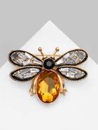 Брошь «Муха» тренд, цветная в золоте 9628193