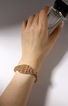 Браслет со стразами «Брайт» овал, цвет белый в золоте - фото 31069001