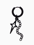 Пирсинг в ухо «Кольцо», звезда полярная с цепью, d=15 мм, чёрный - Фото 2