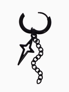 Пирсинг в ухо «Кольцо», звезда полярная с цепью, d=15 мм, чёрный - Фото 3