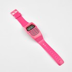 Часы наручные электронные детские, с калькулятором, ремешок силикон, l-21 см, розовые - Фото 4