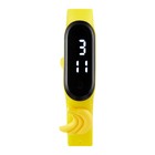 Часы наручные электронные "Банан", ремешок силикон, желтые - фото 1945895