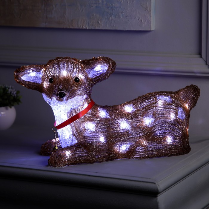 

Светодиодная фигура «Оленёнок» 22 × 40 × 17 см, акрил, 40 LED, 220 В, свечение белое