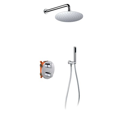 Душевая система Vincea VSFW-101TCH, встраиваемая, термостат, тропический душ, хром