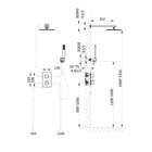 Душевая система Vincea VSFW-102TMB, встраиваемая, термостат, тропический душ, черный - Фото 4