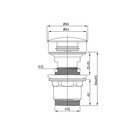 Донный клапан Vincea DPU-1B01CH, G1 1/4", клик-клак, для раковин, с переливом, хром - Фото 2