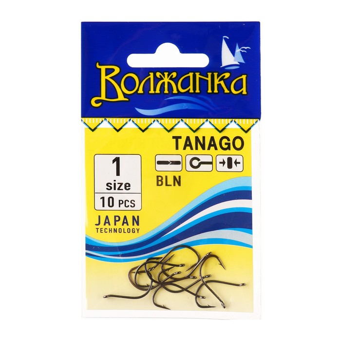 

Крючки "Волжанка" Tanago № 1, 10 шт