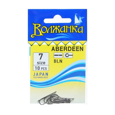 Крючки "Волжанка" Aberdeen № 7, 10 шт