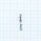 Вертлюг с застежкой Волжанка 906 Rolling Swivel with Hanging Snap B 8х2, тест 10 кг, 10 шт - Фото 2