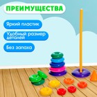 Пирамидка детская, 15 колец, с конусом - Фото 3