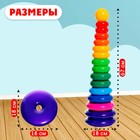 Пирамидка детская, 15 колец, с шаром - Фото 2