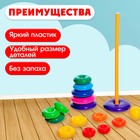 Пирамидка детская, 15 колец, с шаром - Фото 3