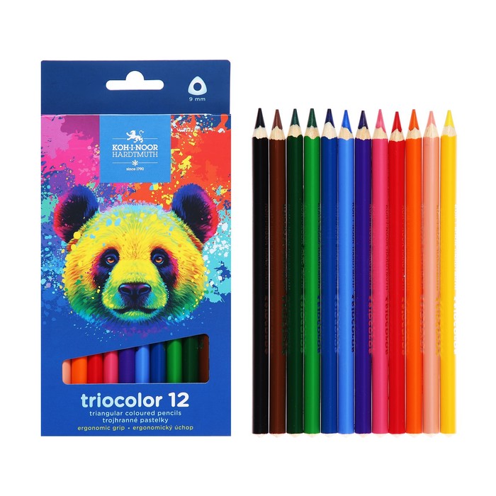 Карандаши Jumbo 12цв K-I-N 3142 Triocolor bear, утолщ, трехгранные, карт/уп - Фото 1