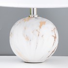 Настольная лампа "Аделла" Е14 40Вт бело-золотой 19,5х19,5х27,5 см RISALUX - фото 61900602