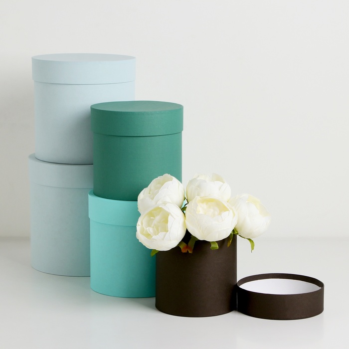 Набор шляпных коробок 5 в 1" Гармония", 20×20 - 14×14 см - Фото 1