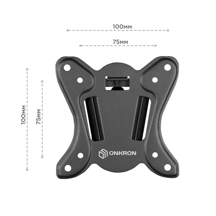 Кронштейн ONKRON NP14, для ТВ, наклонно-поворотный, 10"-32", 65-208 мм от стены, черный - фото 51435651