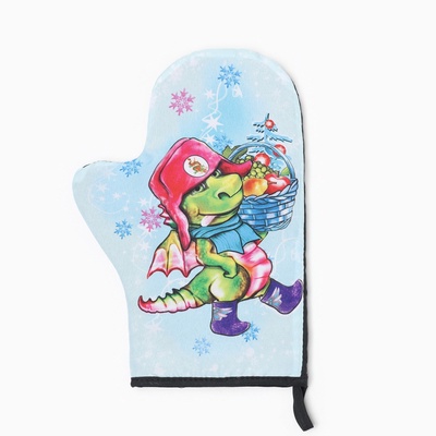 Варежка-прихватка "Зимняя прогулка" 20х28 см, 35% хл, 65% пэ, ватин 250 г/м2