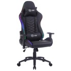 Игровое кресло Cactus CS-CHR-0099BLR, до 120 кг, экокожа, подсветка, черное - фото 2139246
