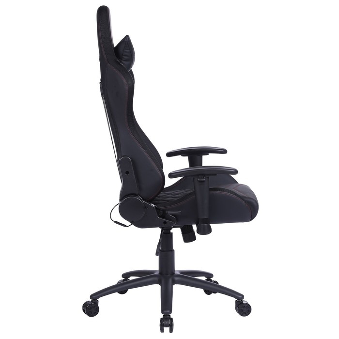 Игровое кресло Cactus CS-CHR-0099BLR, до 120 кг, экокожа, подсветка, черное