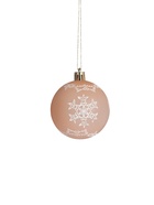 Ёлочные игрушки «Ажур», шары новогодние, d=5.5 см, набор 9 шт., красный/бежевый - Фото 3