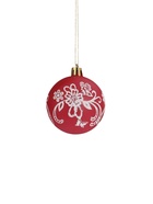 Ёлочные игрушки «Ажур», шары новогодние, d=5.5 см, набор 9 шт., красный/бежевый - Фото 4