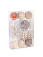 Ёлочные игрушки «Изыски праздника», новогодние, набор 13 шт., белый/золотистый - Фото 10