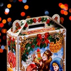 Подарочная новогодняя коробка «Дети» в белом 16.8×7×25 см - Фото 6
