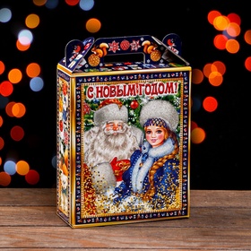 Подарочная новогодняя коробка «Зимний», для сладких подарков, 16.8?7?25 см (комплект 5 шт)