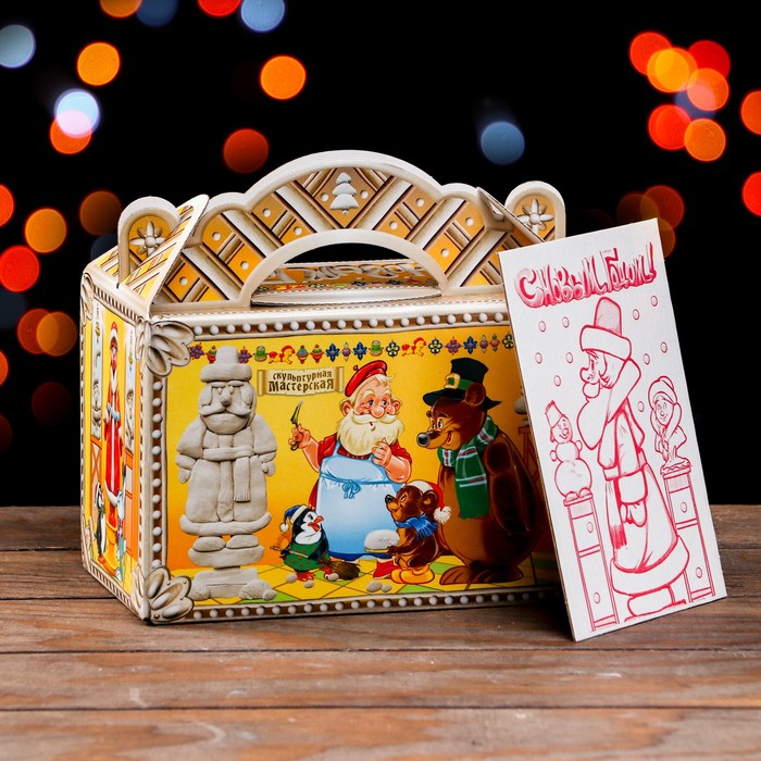 Подарочная коробка "Скульптурная Мастерская Деда Мороза" 20 x 12 x 19 см - Фото 1